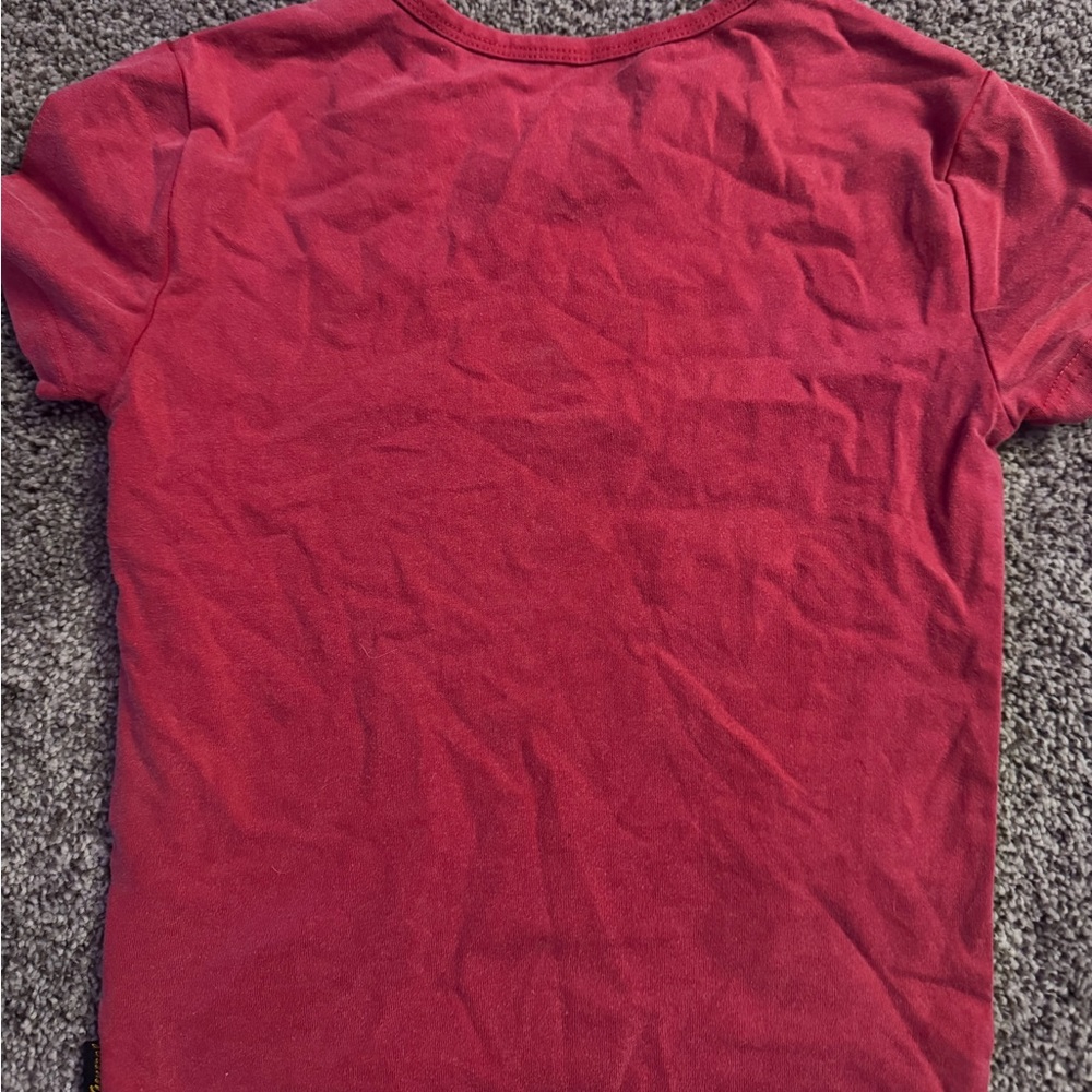 Five Star Red Cotton Blend Tee